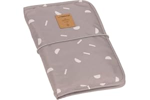 LÄSSIG Borsa per pannolini con fasciatoio e scomparto per le salviette umidificate da portare in viaggio/Changing Pouch Blocks Taupe