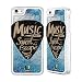 Produktbild Head Case Designs Plektrum Kraft Der Musik Himmelblau Handyhülle mit flussigem Glitter für Apple iPhone 5c