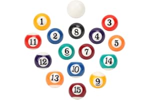 MAGT Billardkugel, 16PCS Mini-Billardkugel Tragbare Harz-Billardkugel Kleine 2,5-cm-Billardkugel Praktischer Billardtisch Zubehör für Unterhaltung