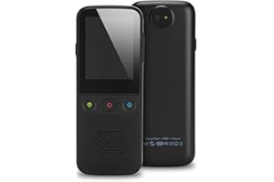 CICIGLOW Dispositif de Traduction de Langue, T10 Pro 137 Langues Traducteur Vocal en Temps Réel Traducteur Intelligent Bidirectionnel pour Voyage WiFi et Traduction Hors Ligne(Le Noir)