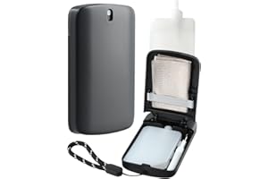 AHABIPERS Bildschirmreiniger Tragbar Set, Display Reiniger Spray mit 1 Mikrofasertuch, 1 Ohrstöpsel-Reinigungsstift, 2X19ml Reiniger, Screen Cleaner für Handy, Brillen, Laptop, PC, Kamera - Schwarz