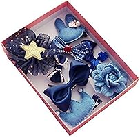 HENGSONG Girls Bowknot Flower Hairpin Lovely Hair Clip Bow Ribbon Headdress Hair Accessory Set of 10