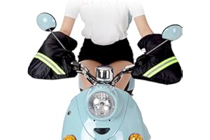 SJTJSPX Lenkerhandschuhe Motorrad Handwärmer Universal Winter Lenkerstulpen Fahrrad Motorradlenker Handschuhe Winddichte wasserdichte Lenker Handschuhe Warm Schutzhandschuh Plüschfutter Lenkerzubehör
