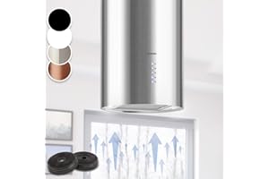 Klarstein Dunstabzug, Insel-Dunstabzug Freihängend, Abluft/Umluft Dunstabzug zur Deckenmontage, Dunstabzugshaube mit 3 Stufen, Timer, 650m³/h Luftstrom & Aktivkohle-Filter, Inselhaube für die Decke