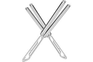 Nabalis Impulse Butterfly Knife Balisong Trainer for Practicing Flipping, Blunt Practice, No Edge Tool，Lightweight，Public-Friendly Metal Trainer