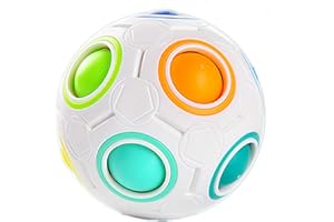 TUNJILOOL Magic Regenbogen Ball Zauberbälle 20 Kugeln - Groß Geschicklichkeitsspiel für Kinder und Erwachsene Spannendes Knobelspiel für Kinder Gastgeschenk ab 6 Jahren(20 Kugeln)