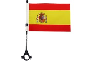 AZ FLAG Bandera de Bicicleta de España 21x14cm - Banderita Bici Española 14 x 21 cm, Banderín para Bicicleta