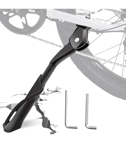 Cavalletto Laterale Per Bici In Alluminio | Regolabile 170-270mm | Universale Per Ruote 16-29 Pollici | Antiscivolo - Foto 10