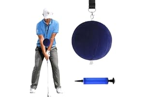 AMNF Balle intelligente de golf, aide à l'entraînement au swing, balle d'impact gonflable, aide à la pratique de correction de posture avec pompe pour débutants et professionnels