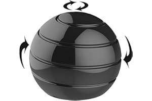 ZOLUNU Schreibtisch zappeln kinetischer Schreibtischball, 1,77 Bürodeskischung Metallspielzeug für Erwachsene Teen Kid - Geschenk für Büroschule Haus Frauen Männer Weihnachten (Schwarz)