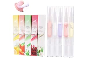 ZKMAGIC Cuticle Oil Pen, Anself 5PCS Cuticle & Nail Oil Pen Set Mixed Flavors Cuticle Repairing Oil Pen Nail Art Treatment Tools
