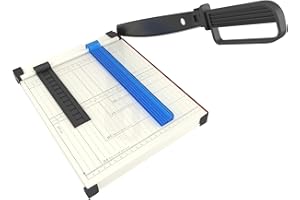 Hmfmdy Paper Cutter, Guillotine Paper Cutter, 12" Cut Length Paper Trimmer, Heavy Duty Metal Base Paper Cutting Board, 12 Sheet Capacity Paper Slicer for Cardstock Crafts, Coupon, Label & Photo