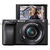 Sony Alpha 6400 E-Mount Systemkamera (24 Megapixel, 4K Video, 180° Klapp-Display, 0.02 Sek. Echtzeit-Autofokus mit 425 Kontrast AF-Punkten, XGA OLED Sucher, inklusive L-Kit 16-50 mm Objektiv) schwarz