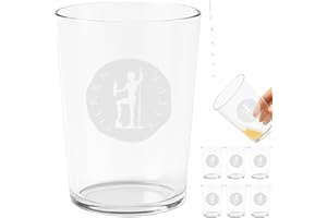 Tierra Astur Vasos de Cristal Sidra 500 ml | Set 6 – Vasos de Cristal Sidra y Agua, Tradicionales Asturianos, Robustez Profesional