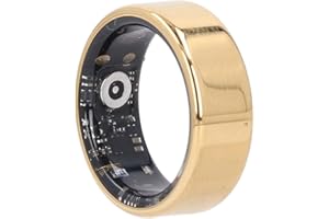 Vikye Smart Ring Health Tracker, Anelli Sanitari Indossabili per il Monitoraggio del Sonno, Anelli Fitness Tracker per Donne e Uomini, con Molteplici modalità Sportive (GOLD)