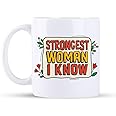 Oye Happy - Women Mugs - Happy International Women's Day Mugs - Tea/Coffee Mug for Mother, Sister, Wife, Girlfriend - Women's Day Gift for Office/Colleagues - Birthday Gift for Women (Strongest Woman)