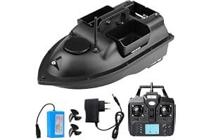 Eacam RC Bait Boat for Fishing - 12000mAh G-P-S Fishing Bait Boat with 3 Bait Containers, Fishing Tool Remote Control Boat Fishing Bait with Automatic Return Function