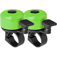 Binudum Fahrradklingel 2er Pack Laut und Melodisch Klang Fahrrad Klingel Klassisch Mini Fahrradglocke für Kinder und Erwachse