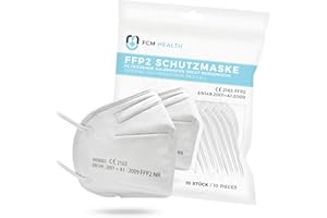 MEA VITA Protección desechable para la Boca y la Nariz MeaVita FFP2, Paquete de 10, mascarilla desechable KN95, Banda elástica