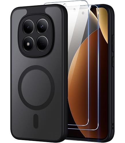 Custodia In Fibra Di Carbonio Per Xiaomi Redmi Note 15 Pro 5G + 2 Vetri Temperati 9H – Antiurto E Antigraffio, Nero