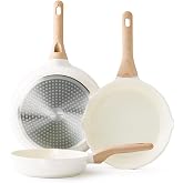 Kordisen Ceramic Frying Pan Set 20/24/28 cm, Non-Stick Induction Frying Pan, Healthy and Non-Toxic, PFOA and PFAS Free