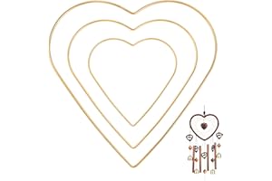 ABOVE ZERO 16 Pièces Cercle Attrape Reve Blanc, Cercle Metal, Anneau Attrape Rêve, 8 Tailles Différentes (4/6/8/10/12/15/18 / 20cm), pour Family DIY Craft Making (Doré)