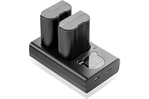 OJelay EN-EL15 2000 mAh akumulator zamienny 2 sztuki do aparatu Nikon EN-EL15 akumulator i LCD Smart Dual ładowarka do Nikon EN-EL15,Z6,Z7,D7100,D750,D7000,D7200,D7500,D810,D610,D800,D8500,D8500