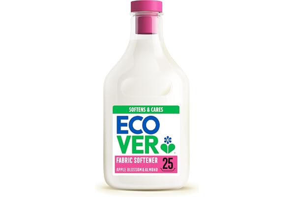 Ecover tygmjukgörare, äppelblomma och mandel, 25 tvättar, 750 ml