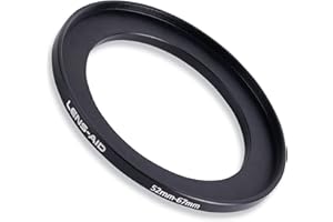 Lens-Aid Step Up Ring 58-77 mm do obiektywu aparatu: adapter filtra z metalu do ND, UV, filtra polaryzacyjnego itp. - Pierścień adaptera kompatybilny z Sony Canon Nikon Fujifilm Olympus Pentax Leica