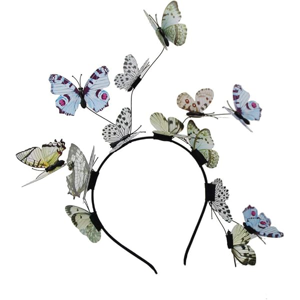 Schmetterling-Fascinator Haarreifen – Rosé, Mit Resin-Charm – Für Teeparty, Hochzeit, Besondere Anlässe
