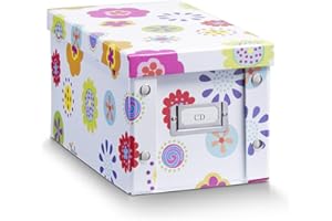 Zeller 17850 Aufbewahrungsbox, Kids, Pappe, ca. 16,5 x 28 x 15 cm, Blumen - Mehrfarbig