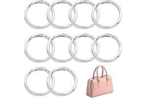 Karbinhakar Rund 48 mm, Silver, 10 stycken | Tråddiameter 5,5 mm, För nyckelringar, För väskor och handväskor, Hantverk och g