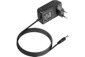 DC 12 V strömförsörjning, 12 V, gitarrpedal, 12 V, 2 000 mA laddningskabel för piano, gitarreffekter, mittpositiv adapter