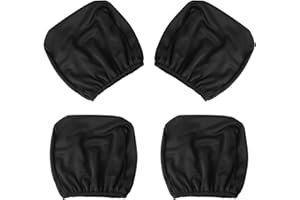 Ytesky 4Pcs Car Headrest Covers Dustproof Washable Car Head Rest Protector Cover with Elasticated Hems Universal for Truck Bus Coach Auto (Black)