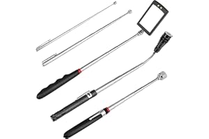 ANCLLO 5 st teleskopiskt magnetiskt upphämtningsverktyg utdragbar magnetpinne med 0,7 kg 1,4 kg och 7,8 kg teleskopspegel, te