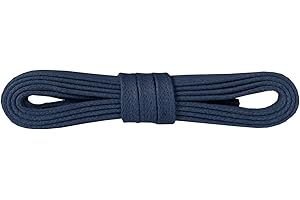 Kaps Cordones Botas Planos Encerados, 100% Algodón Fino, Coloridos, Ancho 5 mm, Muchos Colores y Longitudes, Hechos en Europa