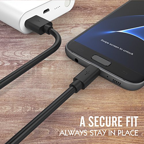 MoKo Reversible USB 2.0 / Micro USB Kabel, (10ft / 3M) USB 2.0 A Stecker auf Micro B Stecker Charge und Sync-Kabel für Android, Samsung, HTC, Nokia, Nexus, Sony, Schwarz - 5
