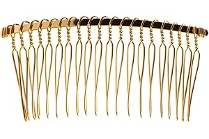BIZZICO BUIDI Fermagli per Capelli in Metallo Bianco Fai da Te Velo da Sposa Pettine Laterale 20 Denti Accessori per Capelli da Sposa