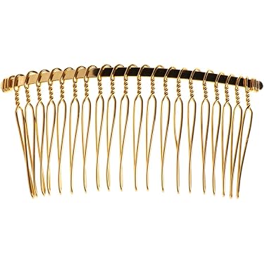 3er Set Metall-Haarkämme Mit 20 Zähnen - Schwarz - Für Hochzeit, Braut & Styling