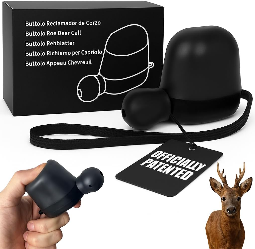BUTTOLO PARA CORZO Y RECLAMO CORZO. Original Buttolo para corzo en celo, reclamo ideal para atraer y aumentar el éxito del corzo I El Buttolo incluye cuerda y manual instrucciones en varios idiomas.