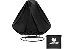 Landrip Pokrowiec na jajka wiszące, 420D Oxford 2-osobowe wiszące jajko, wodoodporny, anty-UV, wiatroszczelny, pokrowiec na wiszące krzesło, 232 x 203 cm
