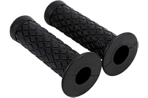 ‎FYDUN Motorrad Hand Griffe, Fydun 22mm Anti-Rutsch Universal Vintage Soft Rubber Lenker 2Pcs Thruster Grip Für Motorrad Dirt Bike