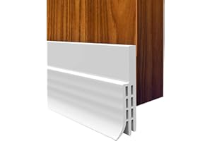 MILIWAN 2metri Guarnizione Sottoporta in Gomma Striscia di Sigillatura Paraspifferi Striscia Isolante per Porta Autoadesiva per Evitare Entrata di Insetti, Polvere e Rumore ecc (200 x 5cm)