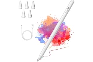 KBCASE Stift für Apple iPad 2018-2023, Pencil für iPad mit Palm-Ablehnung Stylus Stift für iPad 10/9/8/7/6 Gen/iPad Mini 6th/5th Gen/iPad Pro 11/12.9''/iPad Air 5th/4th/3rd Gen, 5 Ersatznibs