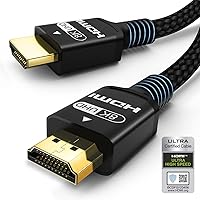 Cable HDMI 8K 2m HDMI 2.1 Certifié ARC eARC HDR 8K 60Hz 5K 120Hz 4K 144Hz 48Gbps HDR10 ALLM VRR Dolby HDCP 2.2 2.3 Compatible