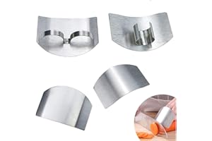 ZXCVWWE Protection de doigt en acier inoxydable pour couteau de cuisine - Protection de coupe pour trancher, couper en dés, hacher, ustensiles de cuisine