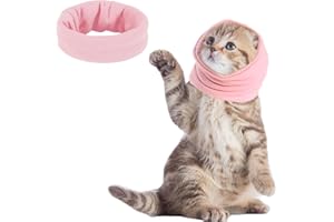 EASY JOY Pattepoint Dog Snood Dog Grooming Ear Muffs Noise Protection, Dog Neck and Ears Warmer Headwear for Comfort, Anxiety Relief and Calming Dog Ear Protectors, Pet Cat Dog Hoodie, Updated Version Pink M