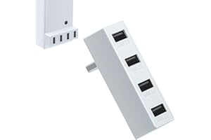 Xbox Series S USB Hub 2.0,Mcbazel 4 Ports Multiport USB Extender High Speed ​​USB Hub Portable Splitter Expansion Adapter Compatible with Xbox Series S Console - White