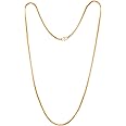 Radha's Creations 1 Gram Gold Plated Medium Thickness Chain Necklace for Women Girls #1195
