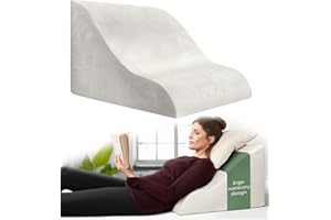 Well B4 Ergonomiczna poduszka klinowa na łóżko i sofę, poduszka klinowa [z 2 strefami leżącymi], poduszką z tyłu, wygodną poduszką przeciwodblaskową i poduszką do czytania, do podnoszenia snu lub jako